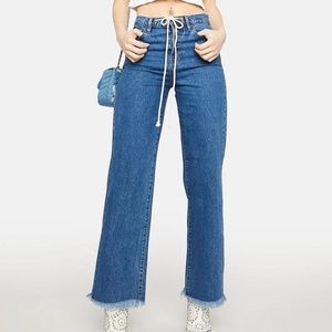 Dollskill- Hidden Denim Drawstring Dad Jeans
